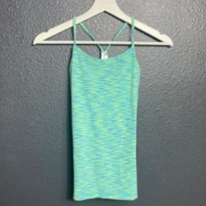 Ivivva Girls Activewear Green/Blue Knit Tank Top Size 12